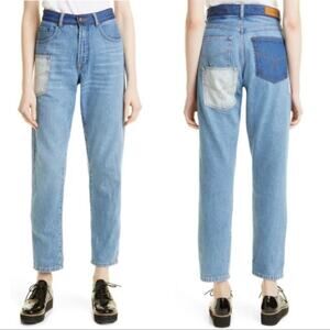 Munthe NWT Reeta Denim Jeans Size 42 US 10 Patch Work Boyfriend Fit 100% Cotton